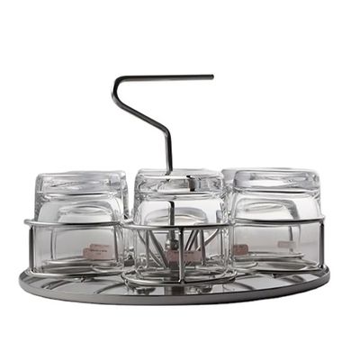 Revolving Kitchen Corner Storage Basket Double Tier Standing Iron Holder Cabinets Blind Corner Racks