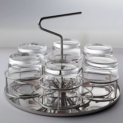 Revolving Kitchen Corner Storage Basket Double Tier Standing Iron Holder Cabinets Blind Corner Racks