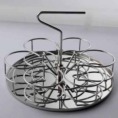 Revolving Kitchen Corner Storage Basket Double Tier Standing Iron Holder Cabinets Blind Corner Racks