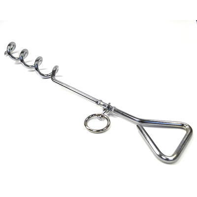 Rod Spiral Dog Stake Puppy Tie Anchor Twist Ground Fasten Pile 18 inch Height 3/8 inch