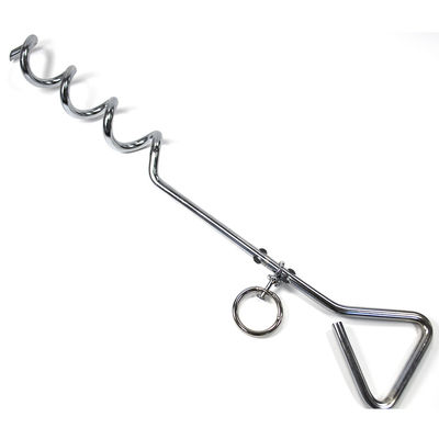 Rod Spiral Dog Stake Puppy Tie Anchor Twist Ground Fasten Pile 18 inch Height 3/8 inch
