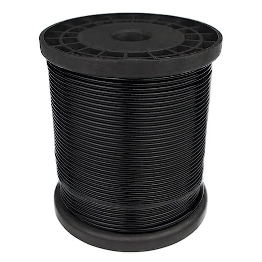 Topone 200Ft Black Vinyl Coated Wire Rope 1/16 Inch Coated To 3/32 Inch 304 Stainless Steel For String Lights Hanging,