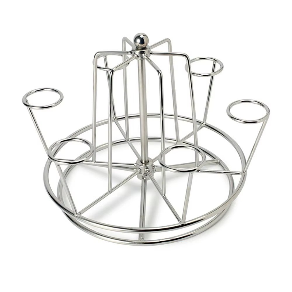 Revolving Kitchen Corner Storage Basket Double Tier Standing Iron Holder Cabinets Blind Corner Racks